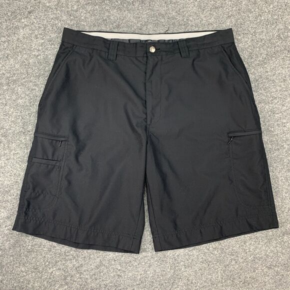 Callaway Shorts Mens 36 Black Bermuda Flat Front Zip Pockets Performance Golf - Picture 2 of 12